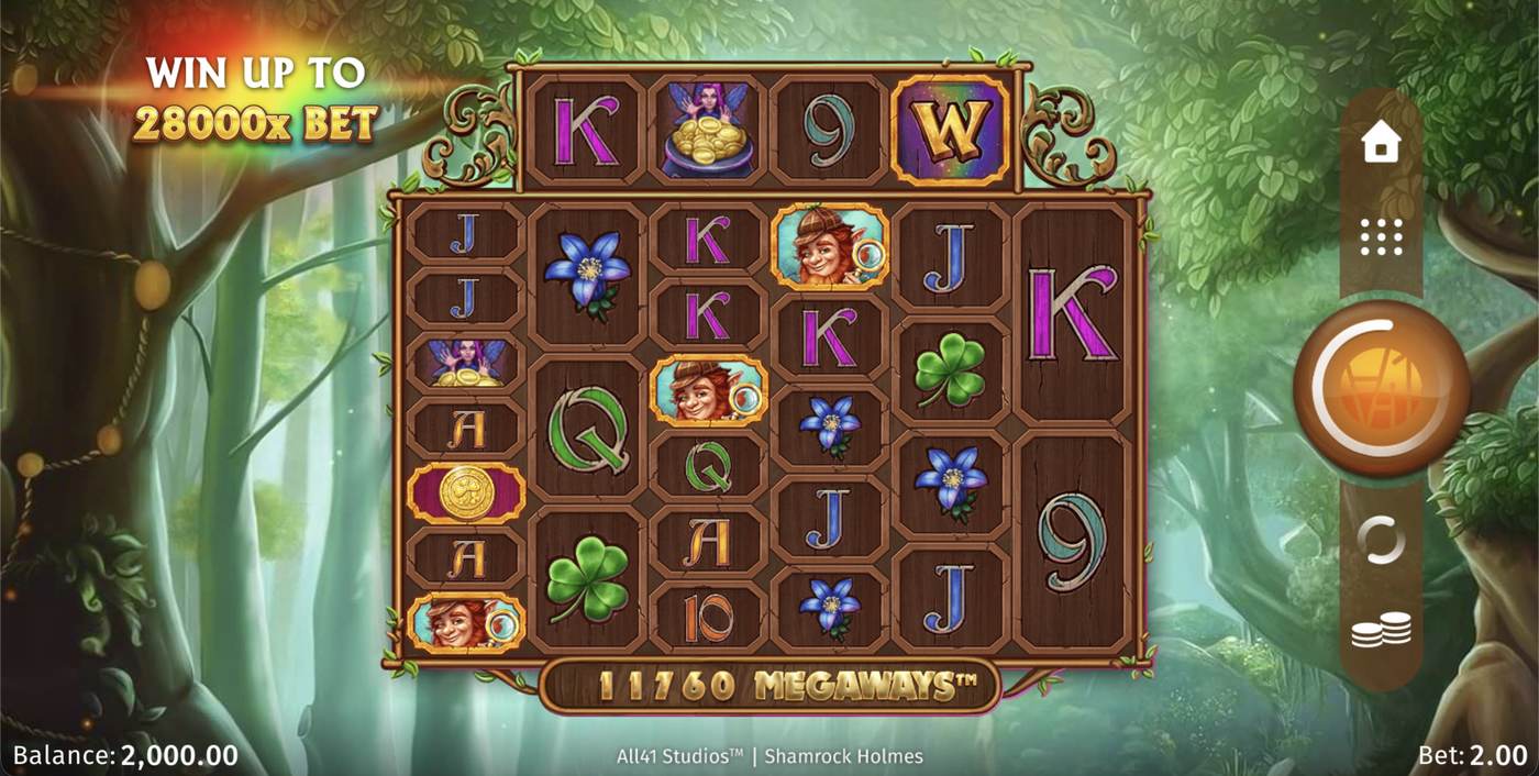 Shamrock Holmes Megaways: image of main menu