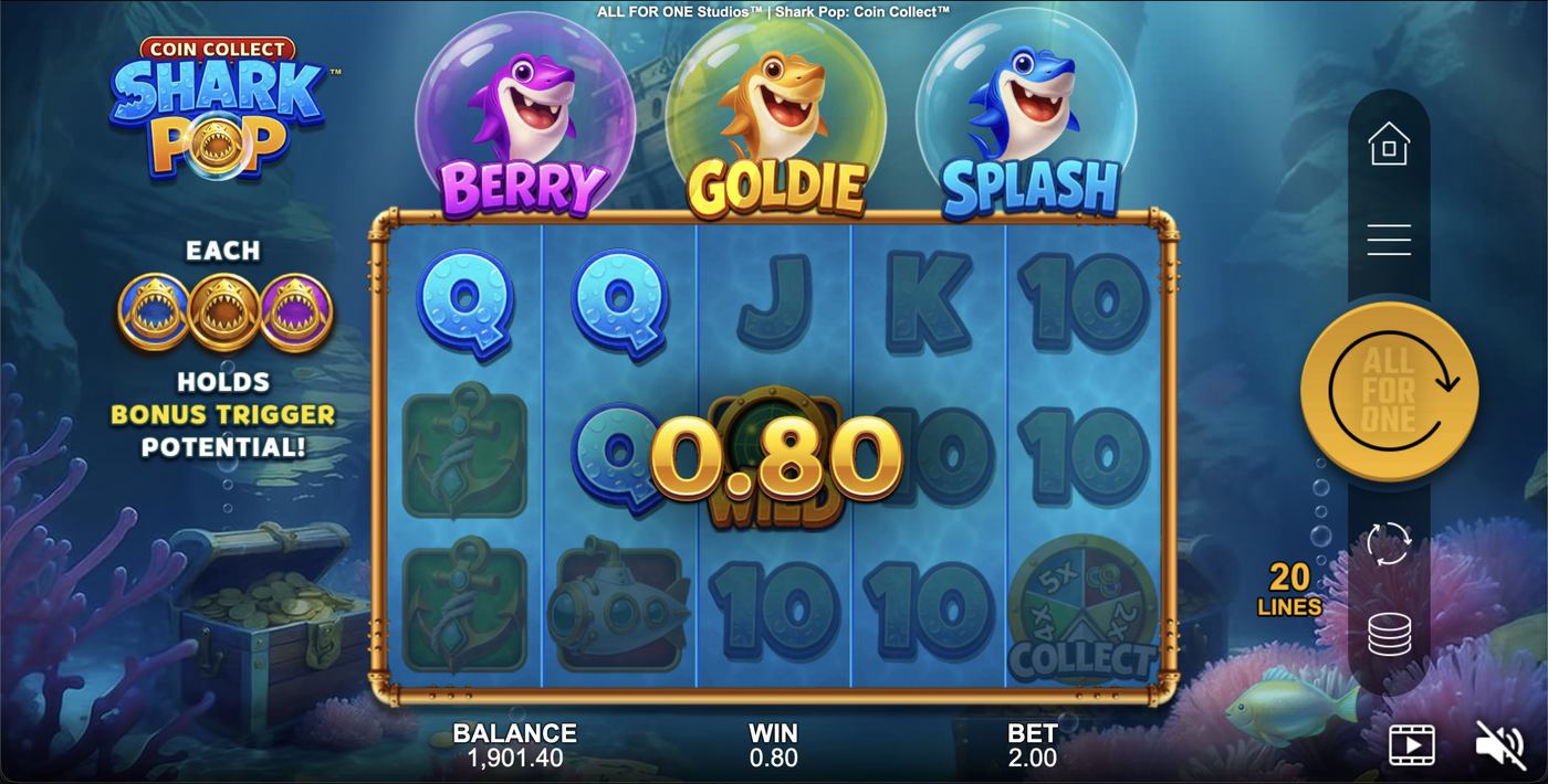 Shark Pop: Coin Collect: image of winning