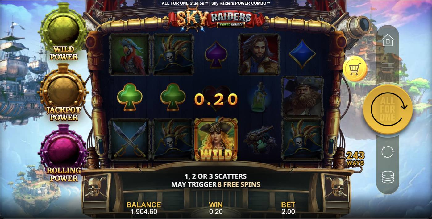 Sky Raiders Power Combo: image of winning