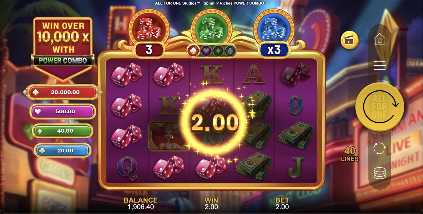 Spinnin' Riches Power Combo: image of winning