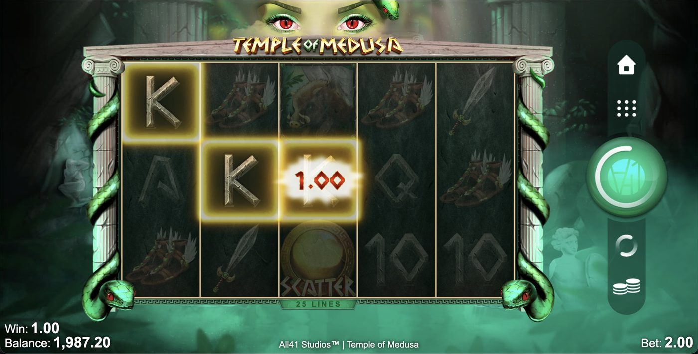 Temple of Medusa: image of winning