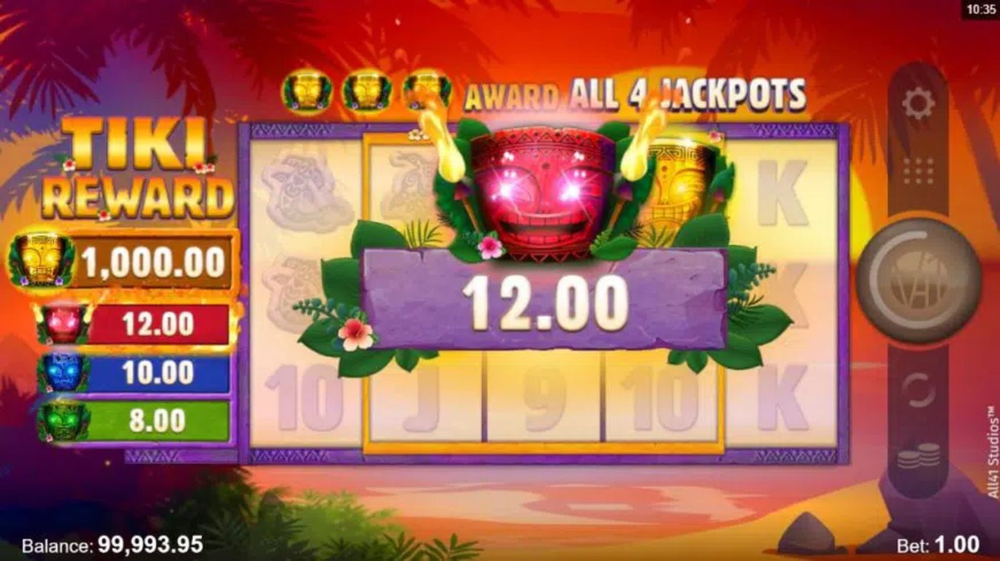 Tiki Reward: image of winning
