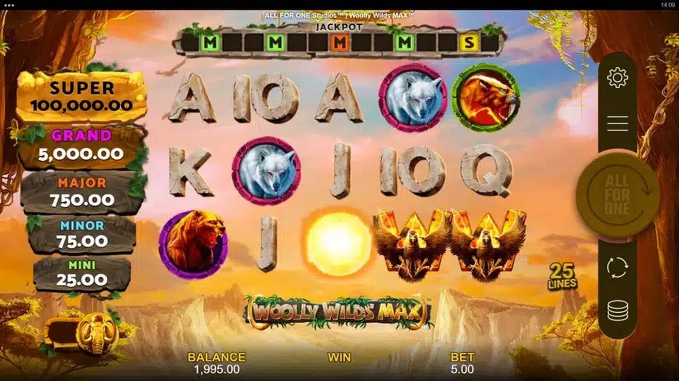 Woolly Wilds MAX: image of main menu