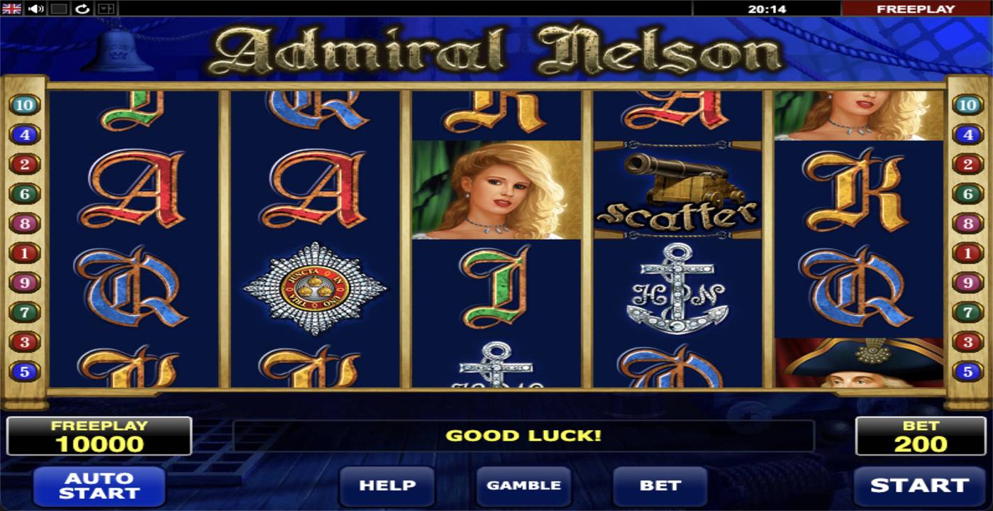 Admiral Nelson: image of main menu