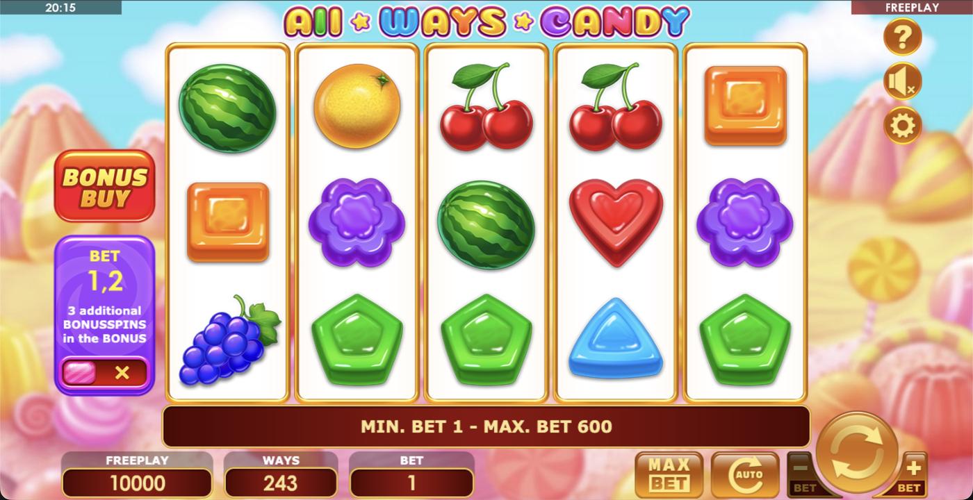 All Ways Candy: image of main menu