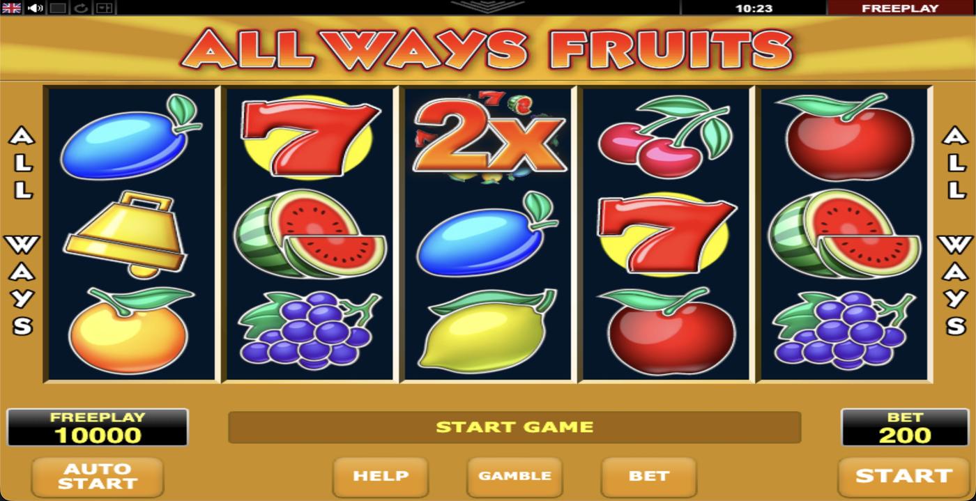 All Ways Fruits: image of main menu