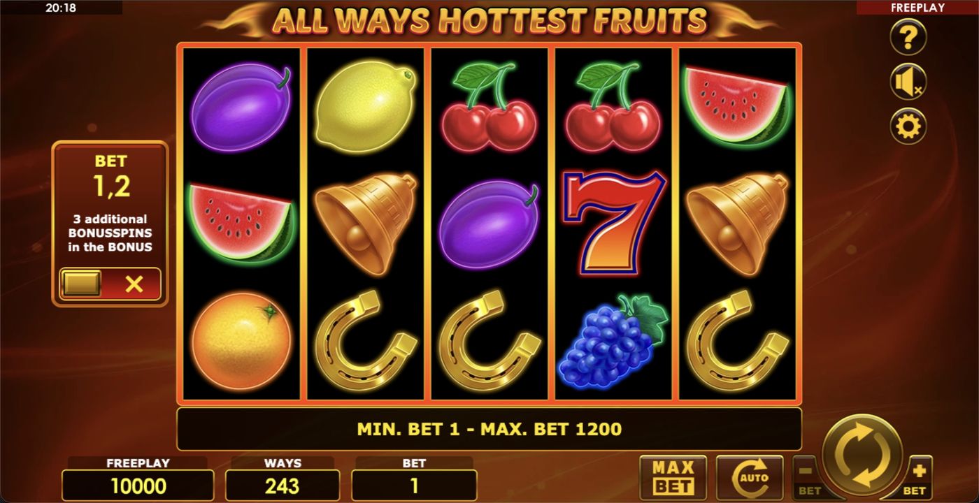 All Ways Hottest Fruits: image of main menu