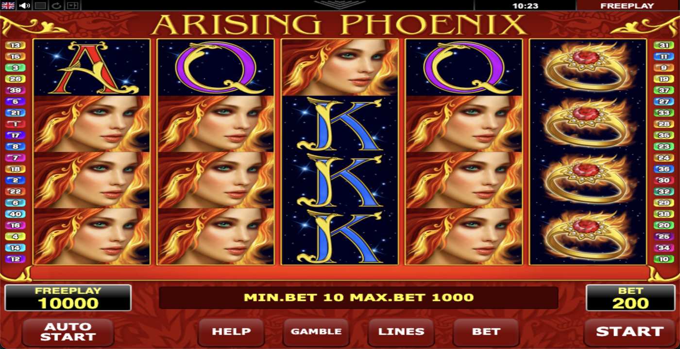 Arising Phoenix: image of main menu