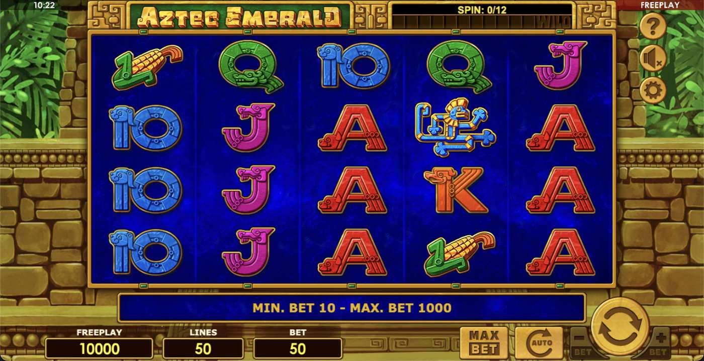 Aztec Emerald: image of main menu
