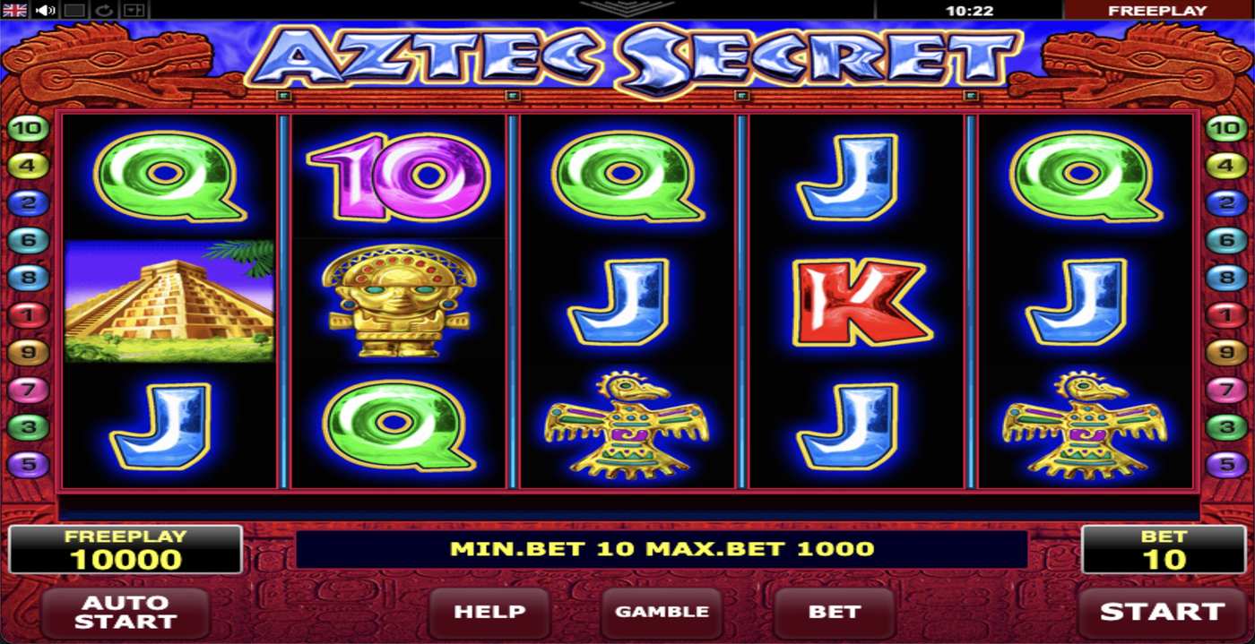 Aztec Secret: image of main menu