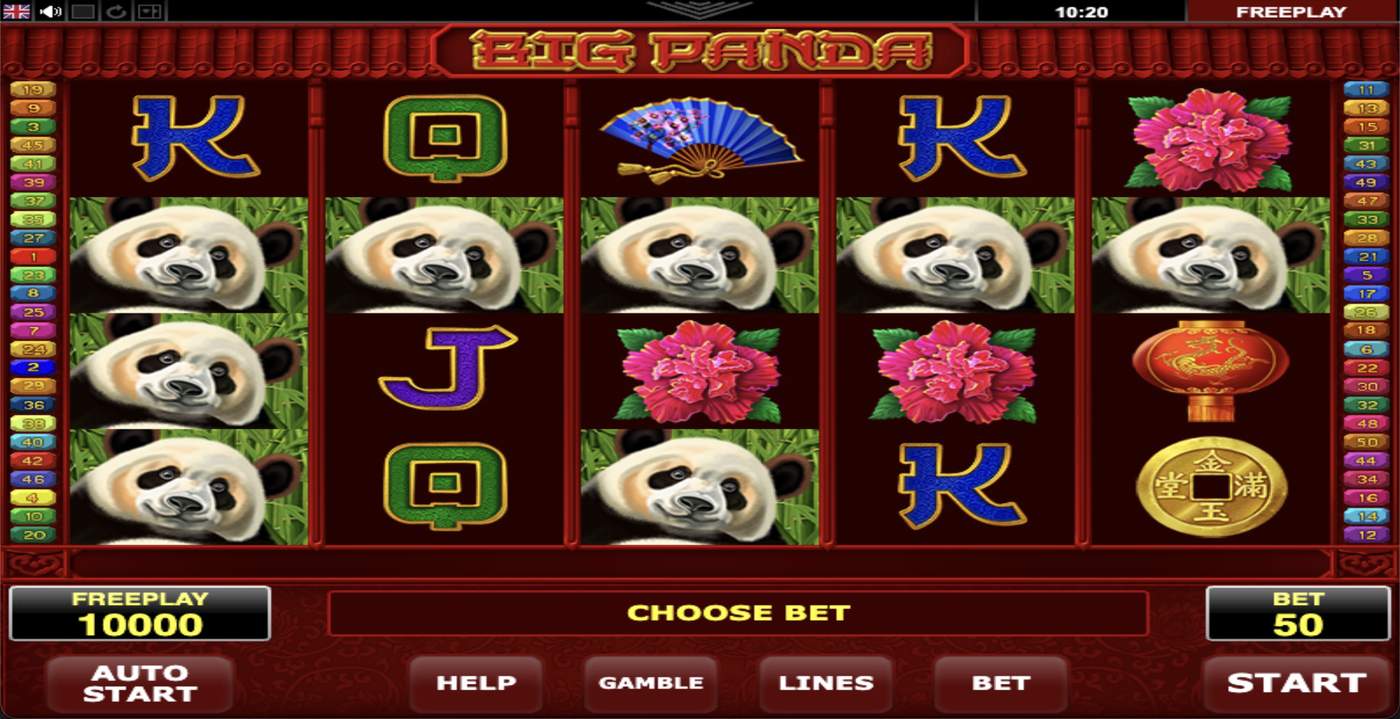 Big Panda: image of main menu