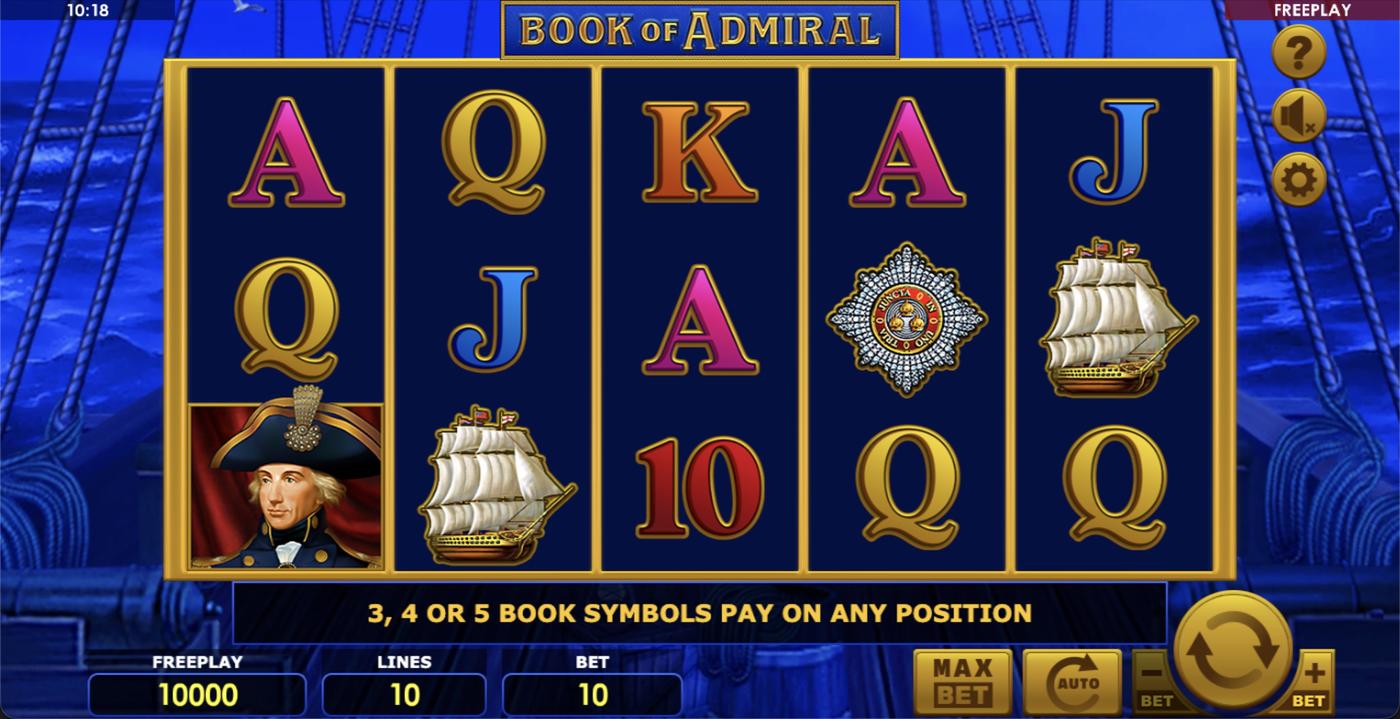 Book of Admiral: image of main menu