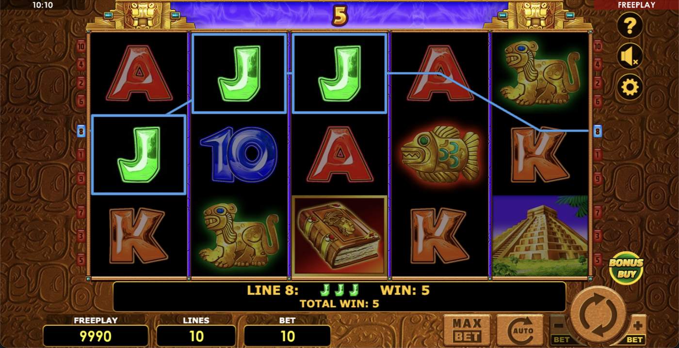 Book of Aztec Bonus Buy: image of winning