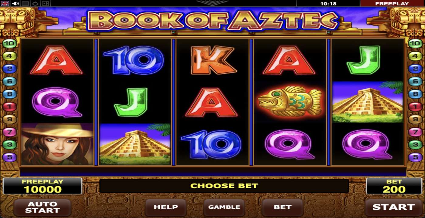 Book of Aztec: image of main menu