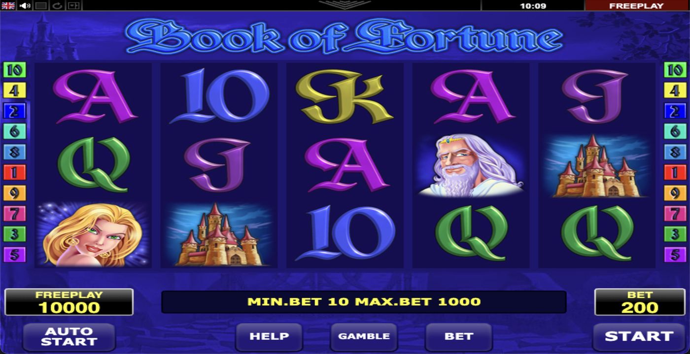 Book of Fortune: image of main menu