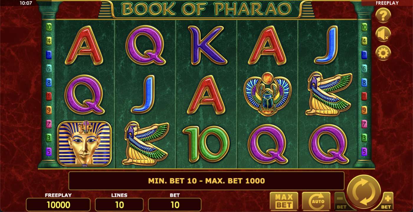 Book of Pharao: image of main menu