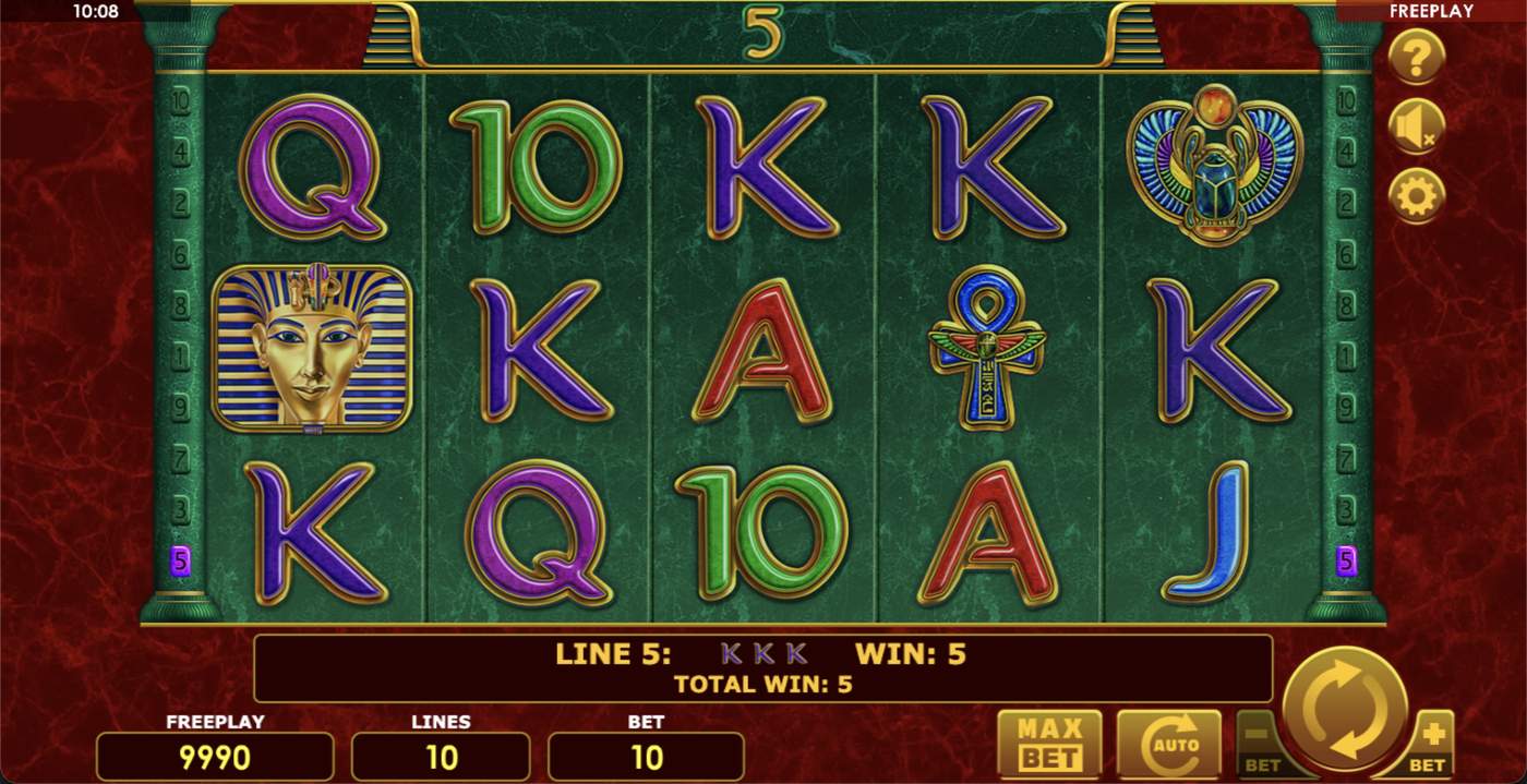 Book of Pharao: image of winning