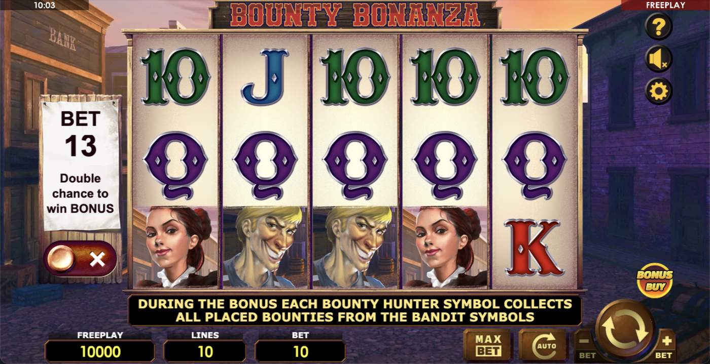 Bounty Bonanza: image of main menu