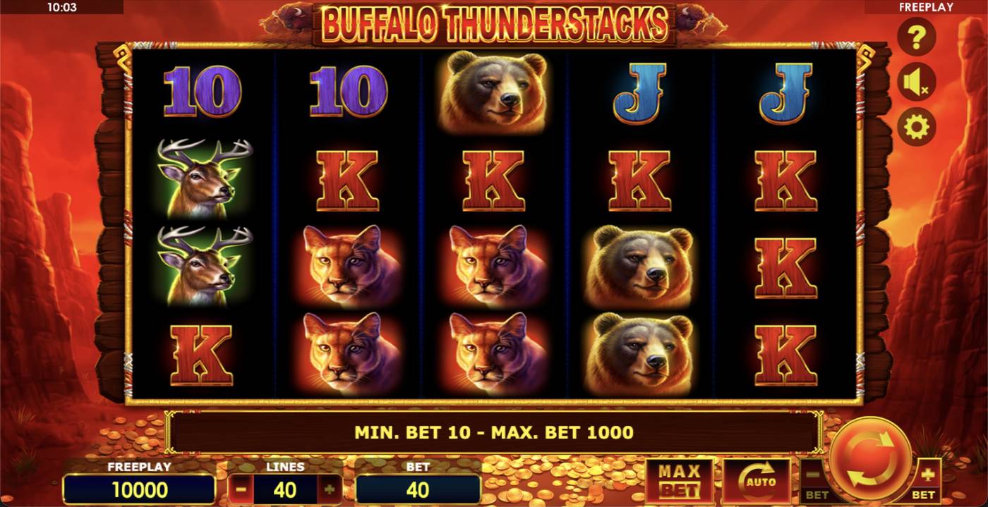 Buffalo Thunderstacks: image of main menu