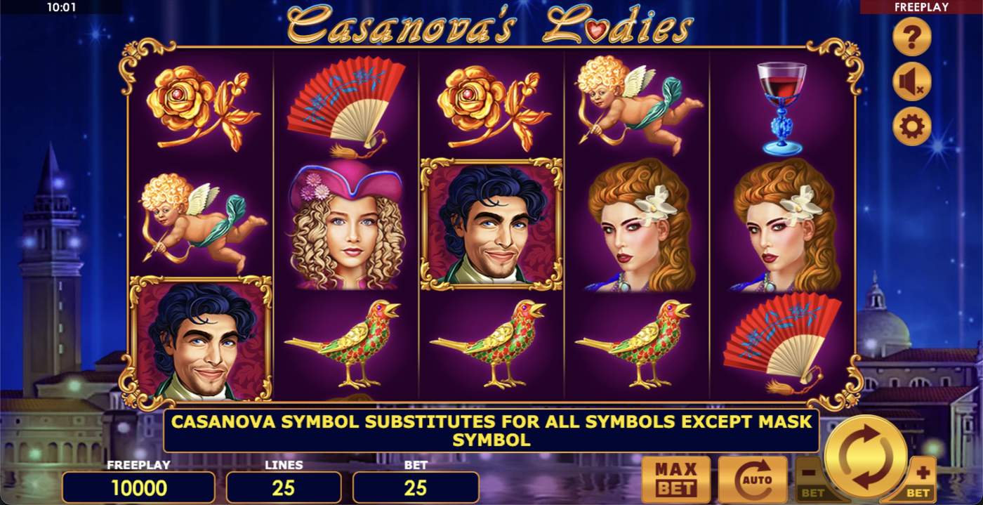 Casanova Ladies: image of main menu