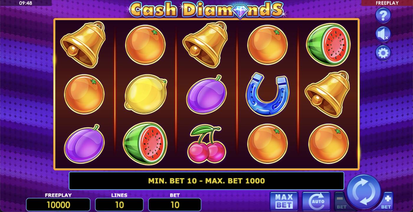 Cash Diamonds: image of main menu