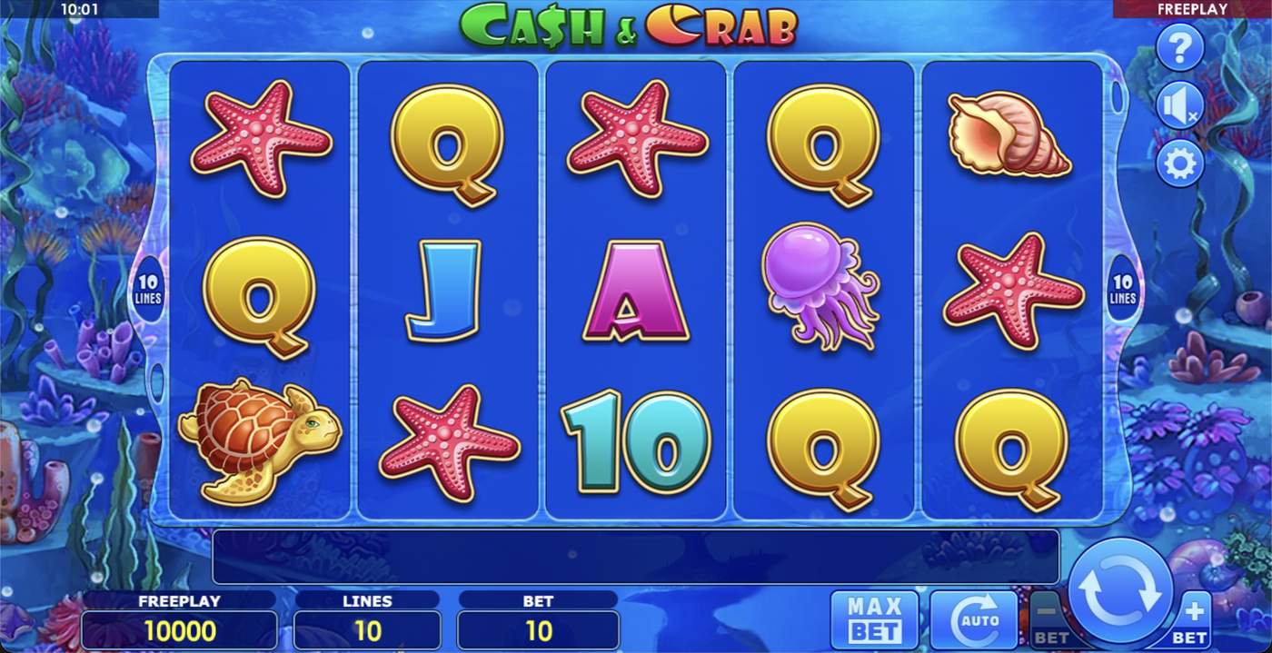 Cash and Crab: image of main menu