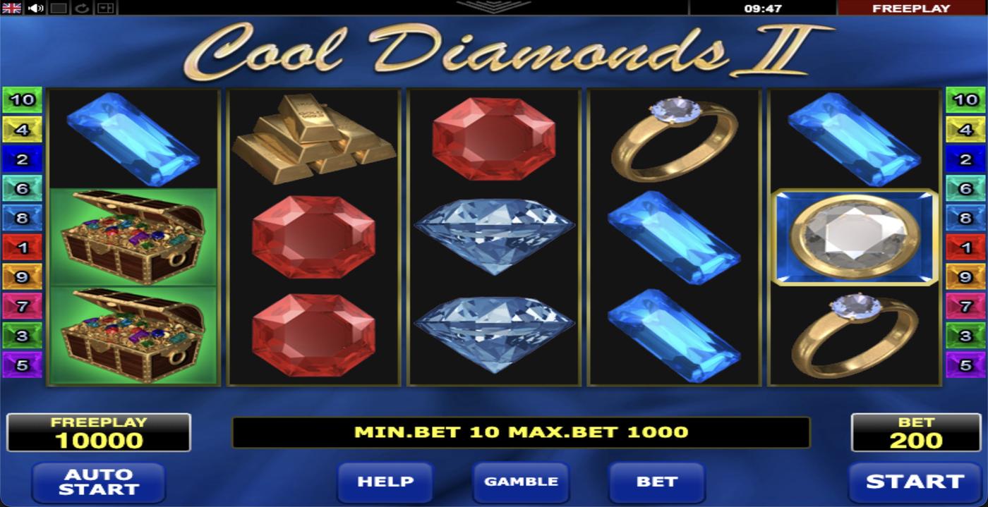 Cool Diamonds 2: image of main menu
