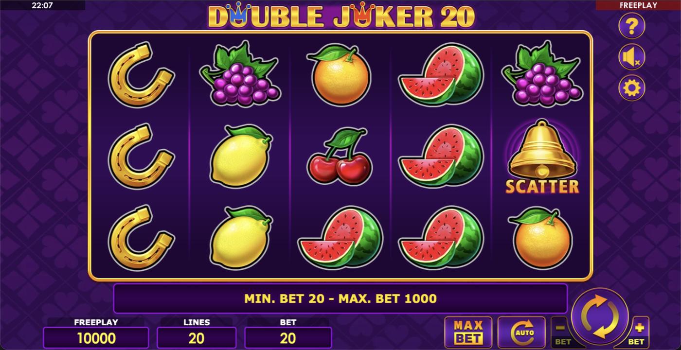 Double Joker 20: image of main menu