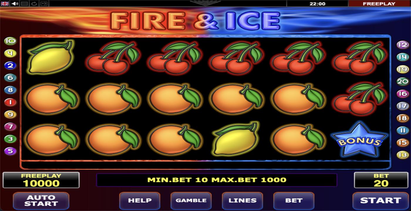 Fire and Ice: image of main menu