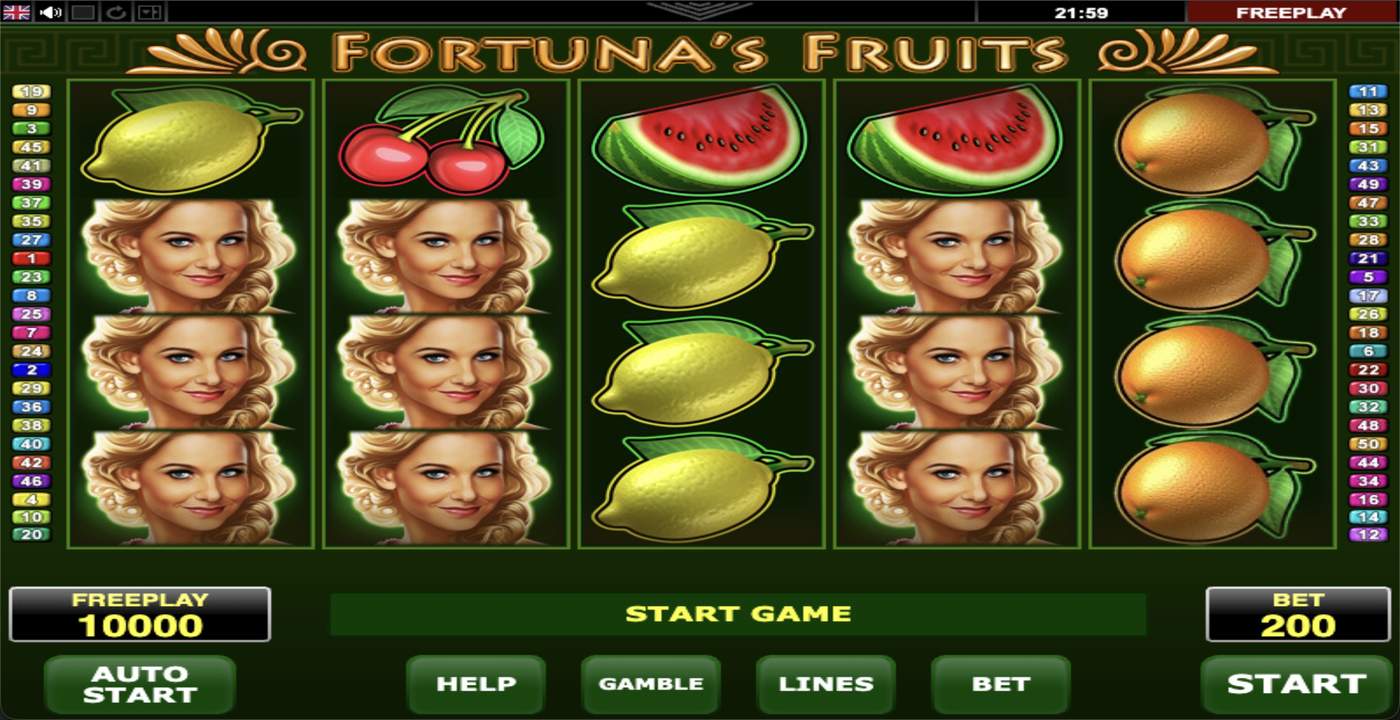 Fortunas Fruits: image of main menu