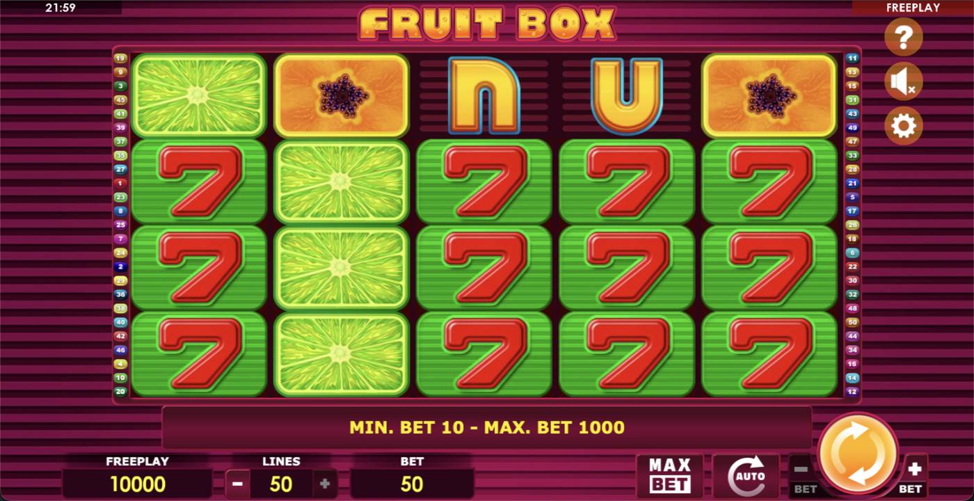 Fruit Box: image of main menu