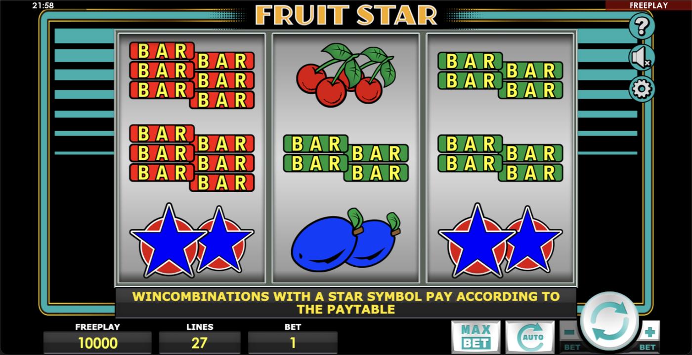 Fruit Star: image of main menu