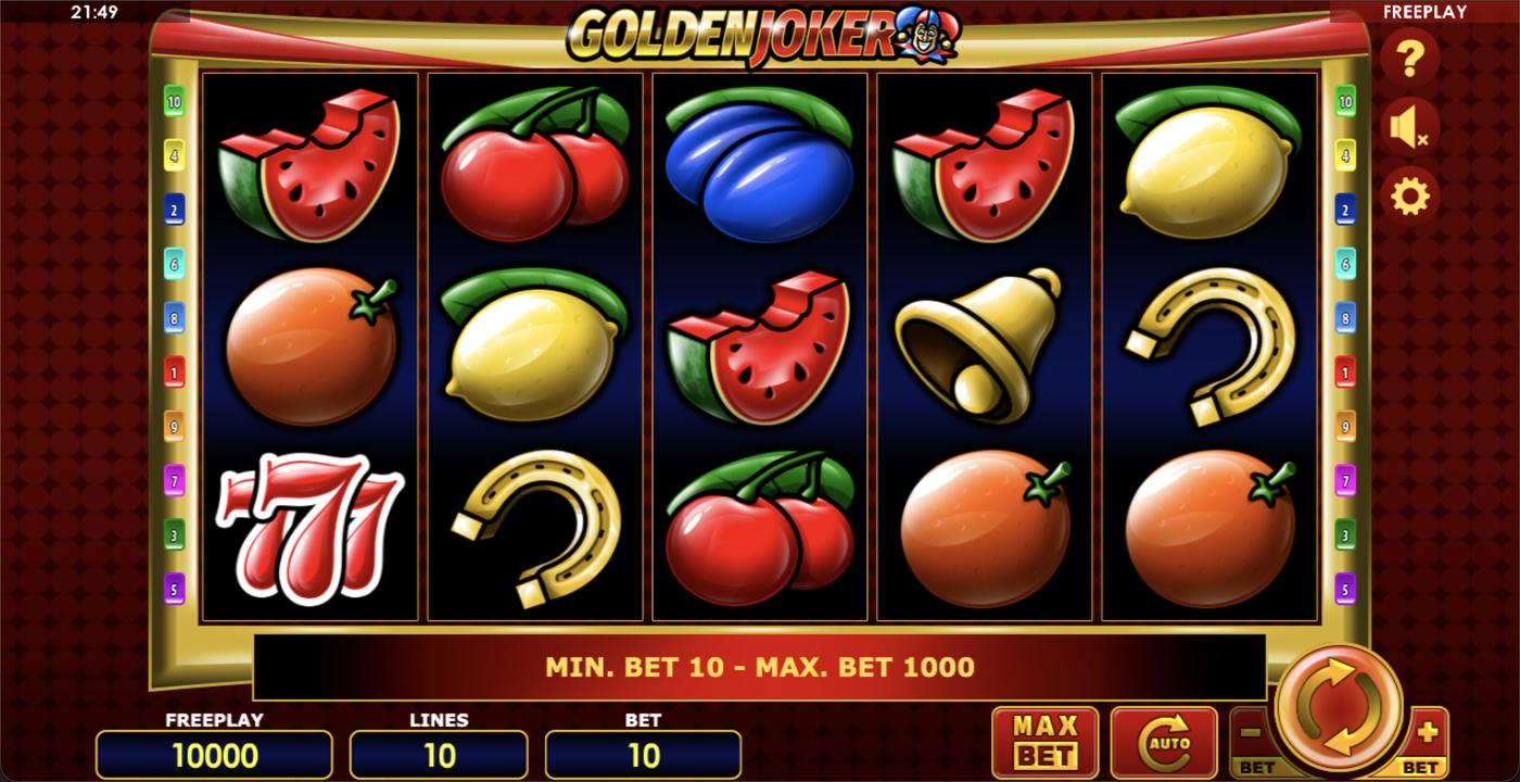 Golden Joker: image of main menu