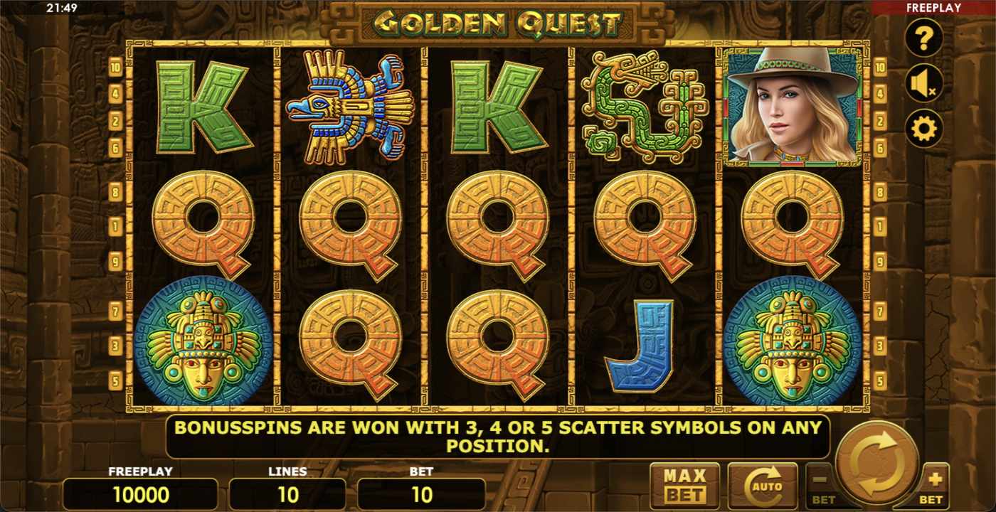 Golden Quest: image of main menu