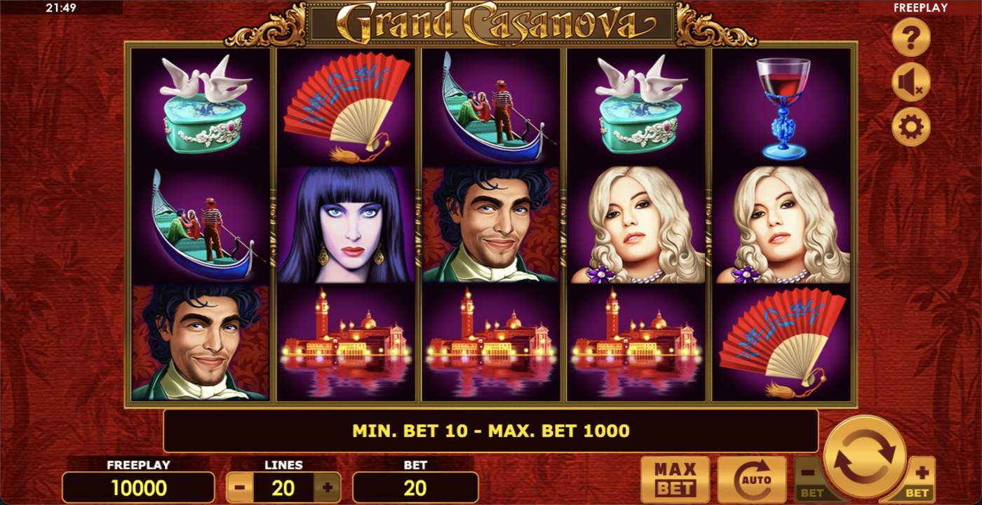 Grand Casanova: image of main menu
