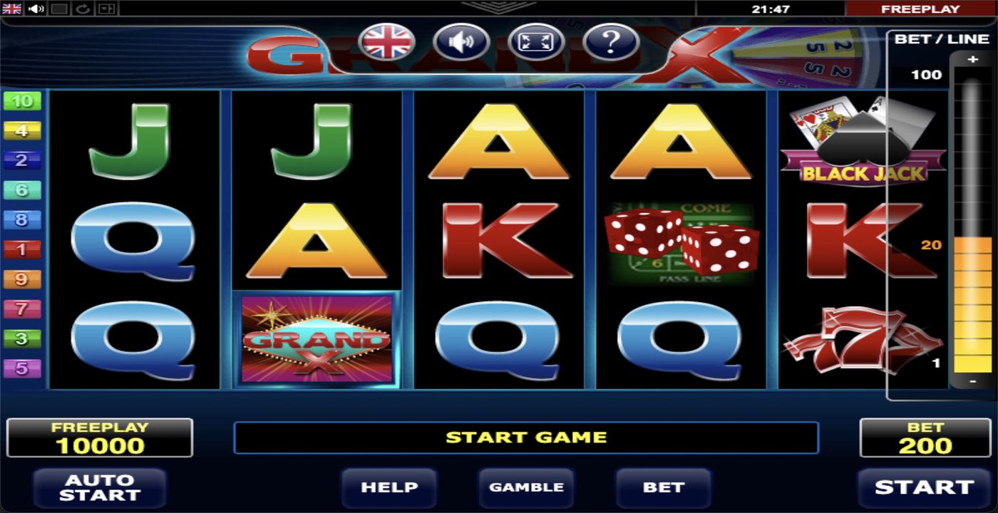 Grand X: image of main menu