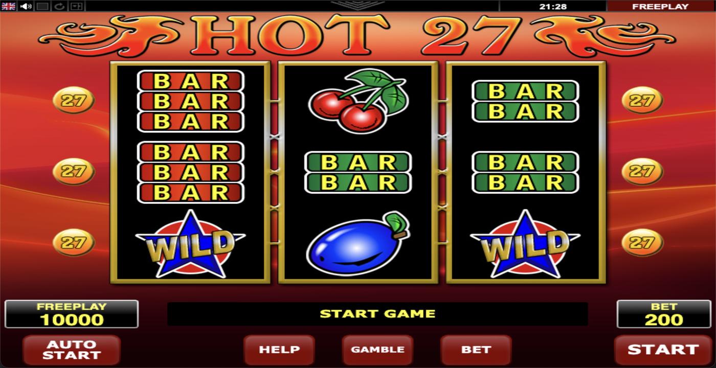 Hot 27: image of main menu