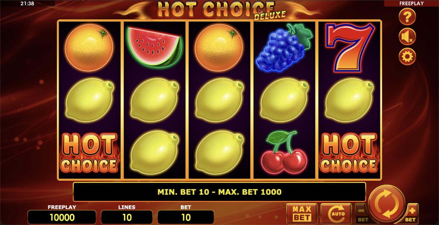 Hot Choice Deluxe: image of main menu