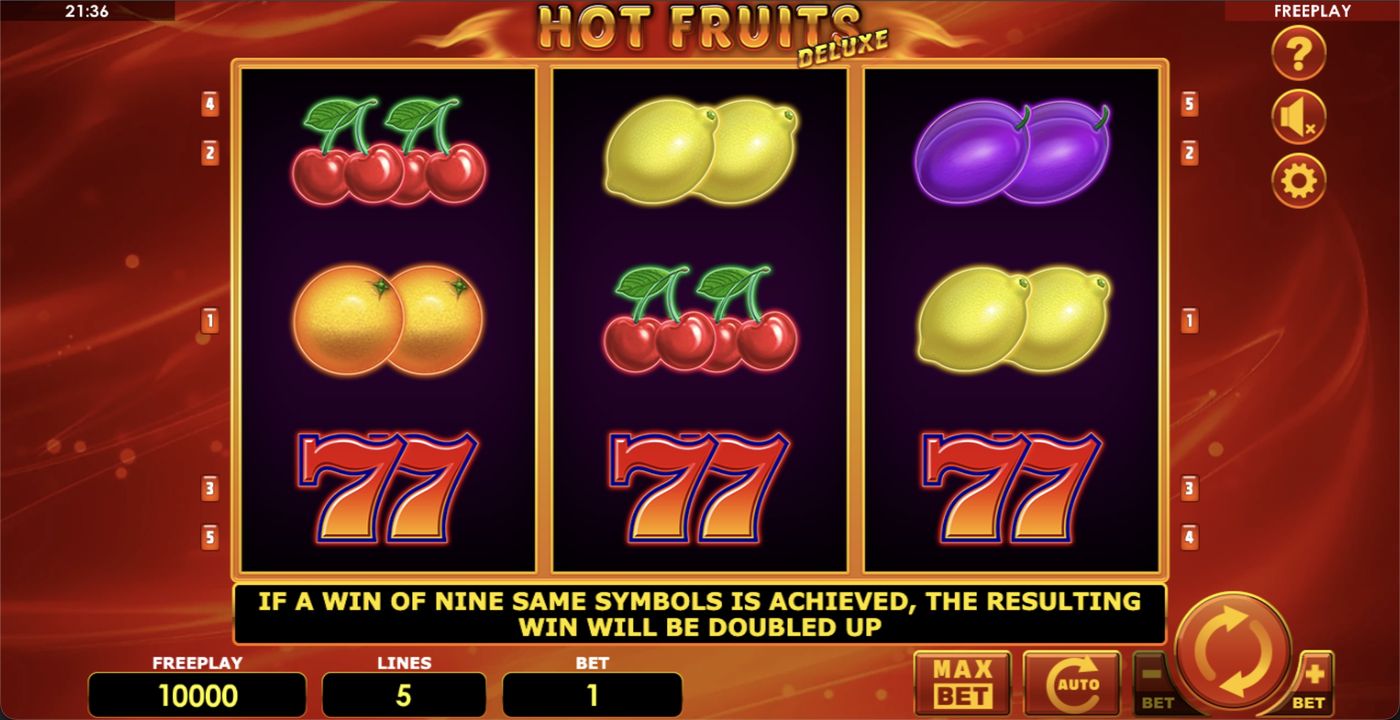 Hot Fruits Deluxe: image of main menu