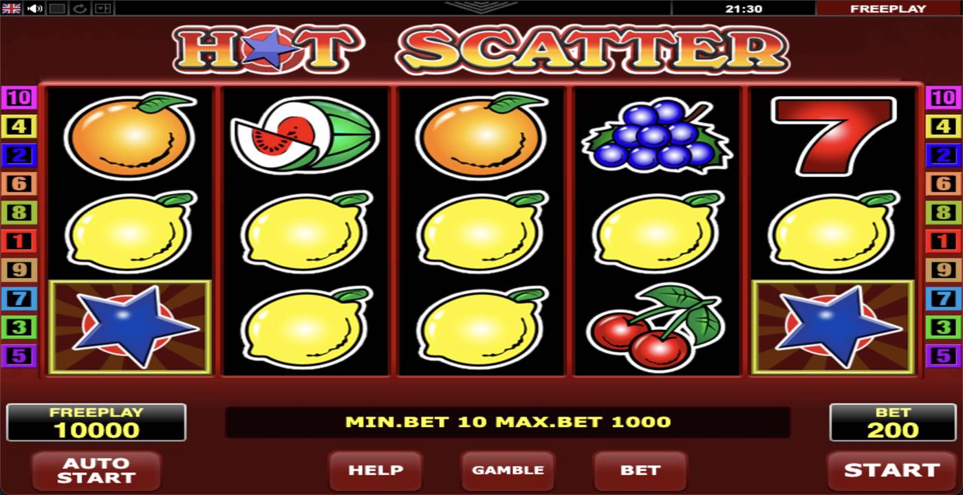 Hot Scatter: image of main menu