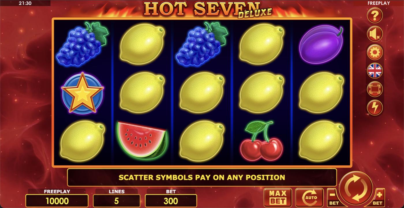 Hot Seven Deluxe: image of main menu