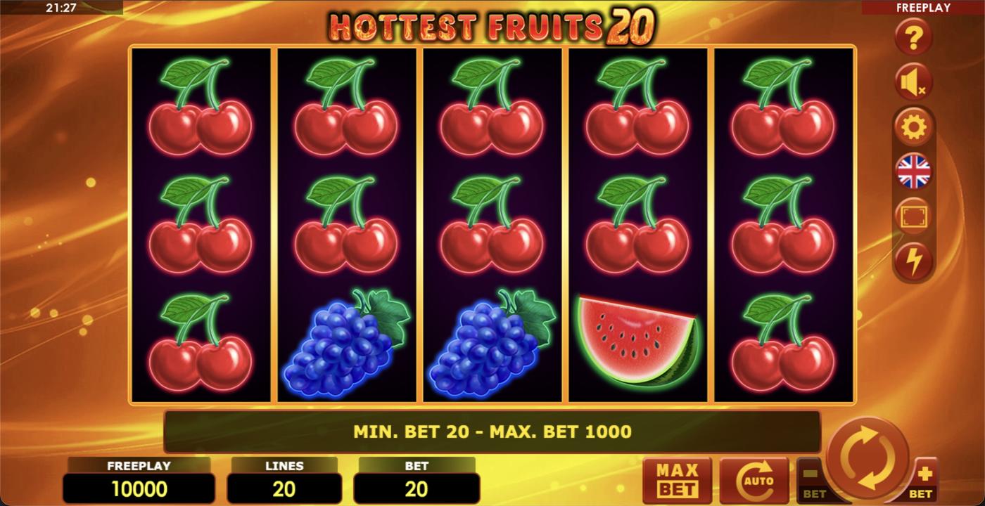 Hottest Fruits 20: image of main menu