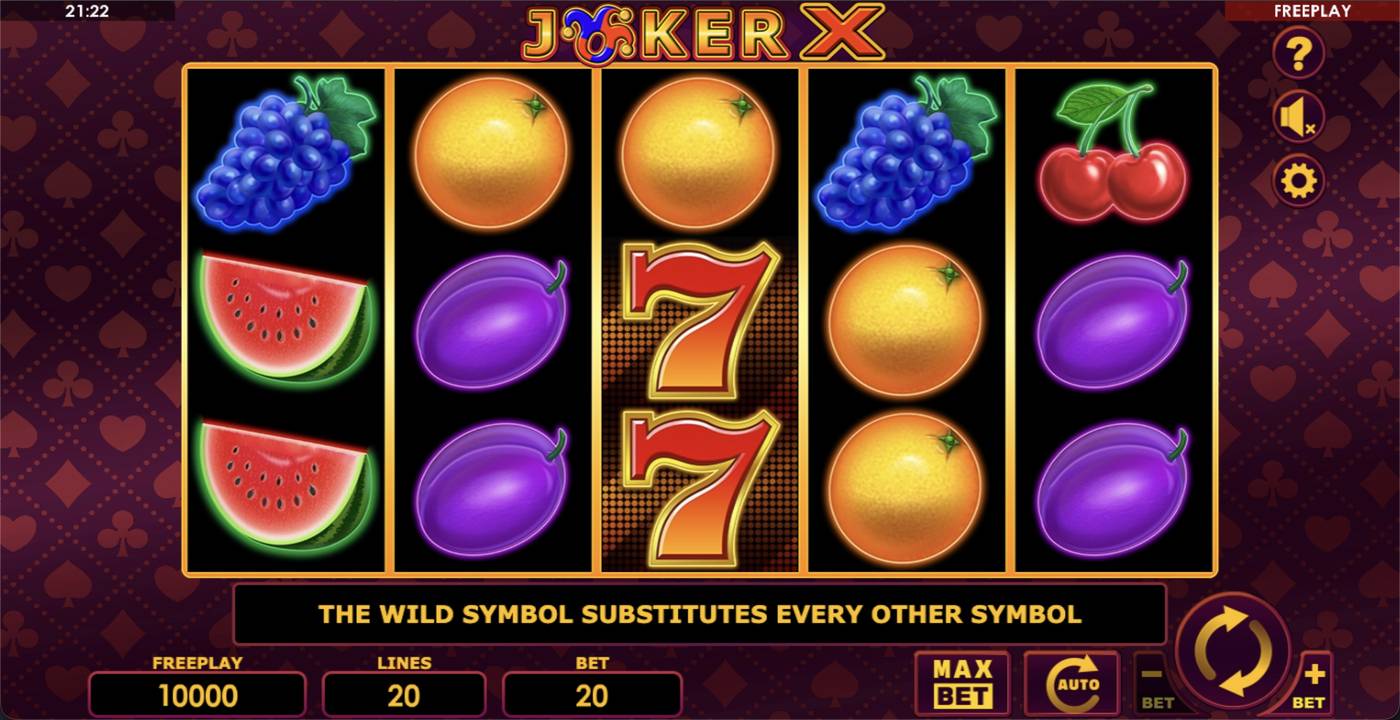 Joker X: image of main menu