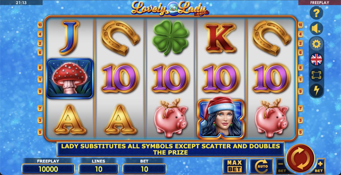 Lovely Lady Xmas: image of main menu