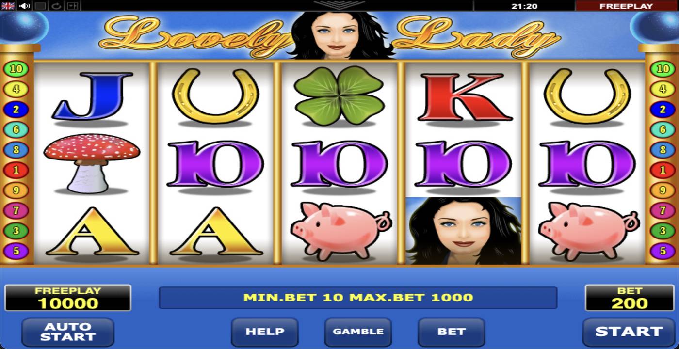 Lovely Lady: image of main menu