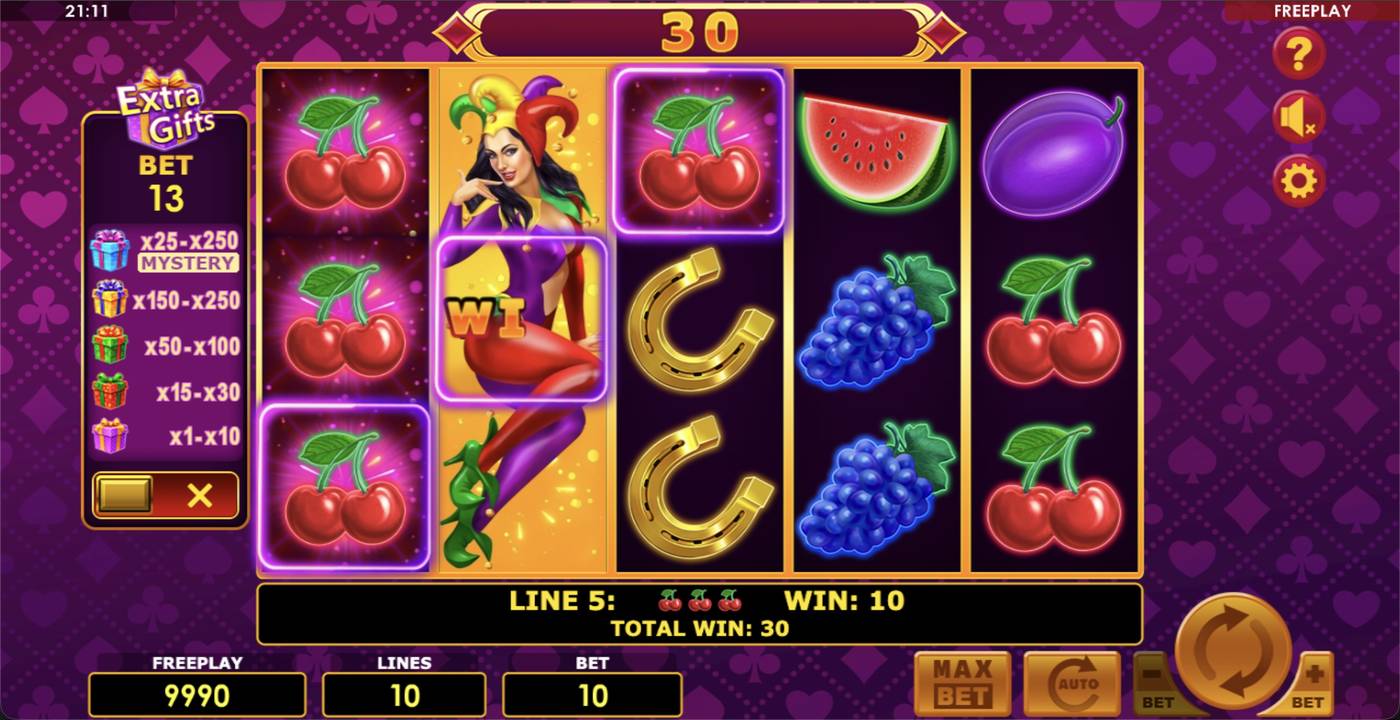 Lucky Joker 10 Extra Gifts: image of winning