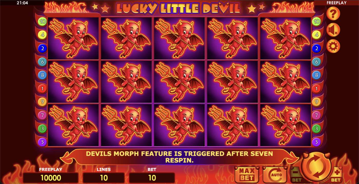 Lucky Little Devil: image of main menu