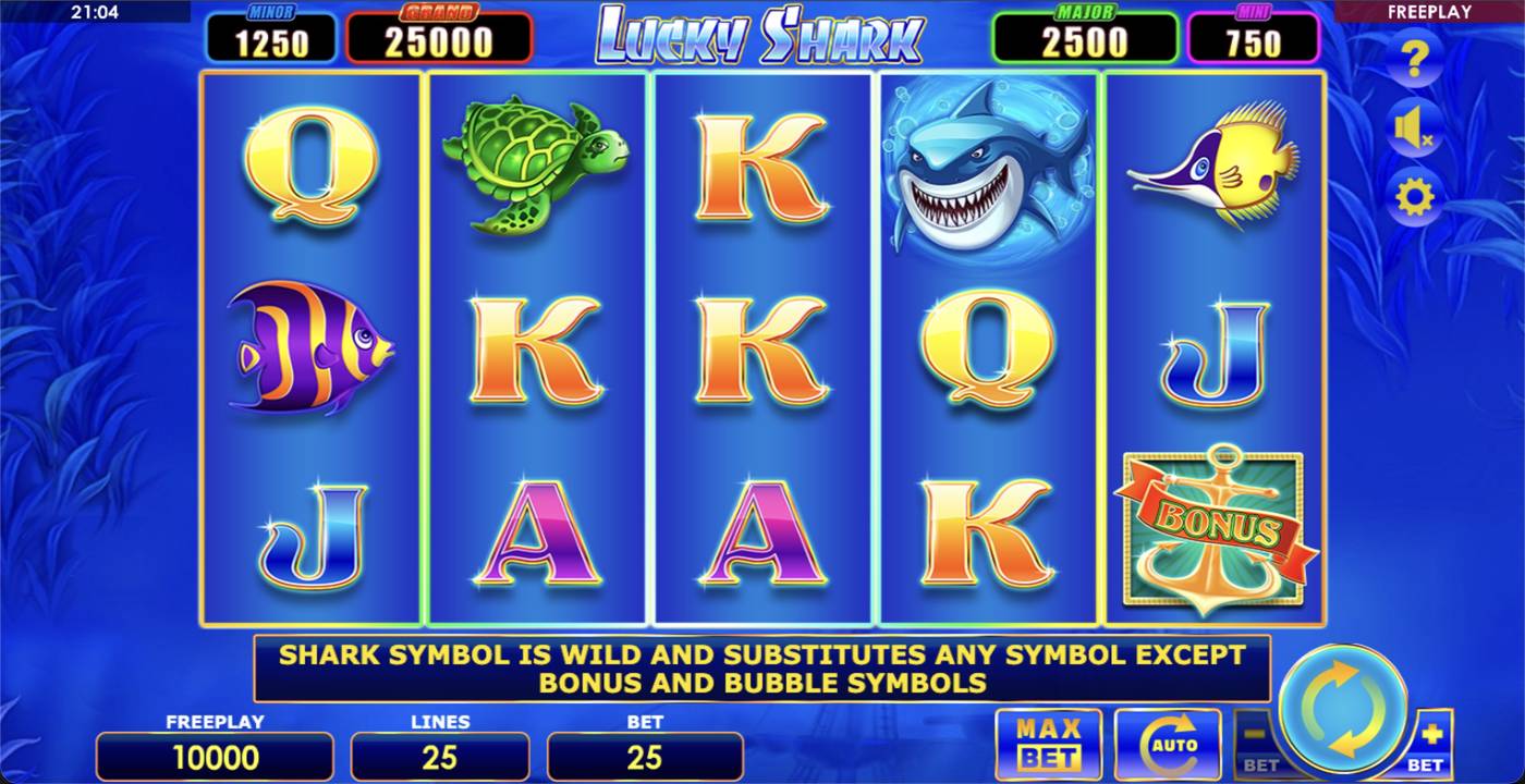 Lucky Shark: image of main menu