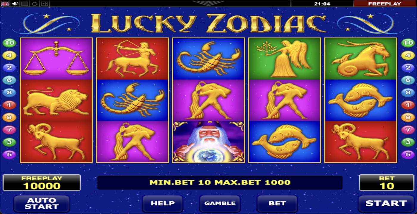 Lucky Zodiac: image of main menu