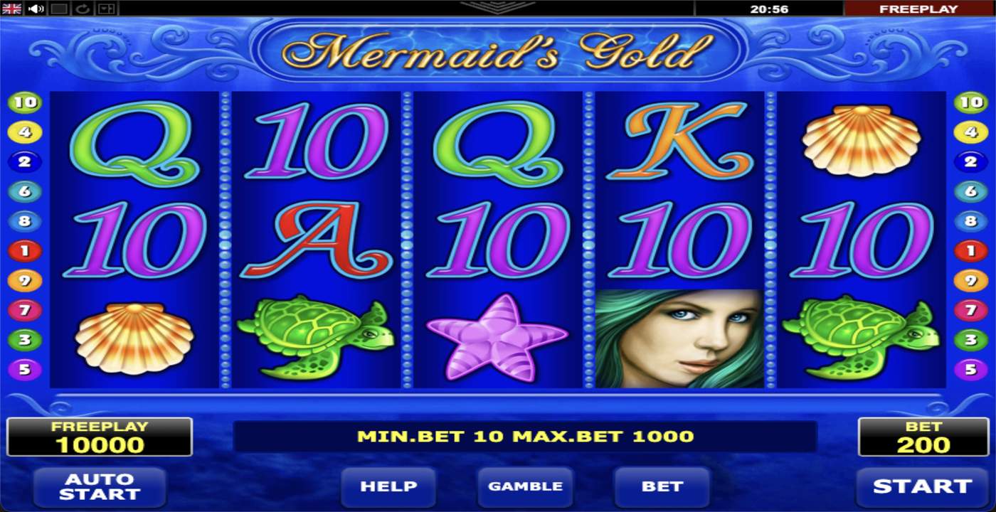 Mermaids Gold: image of main menu